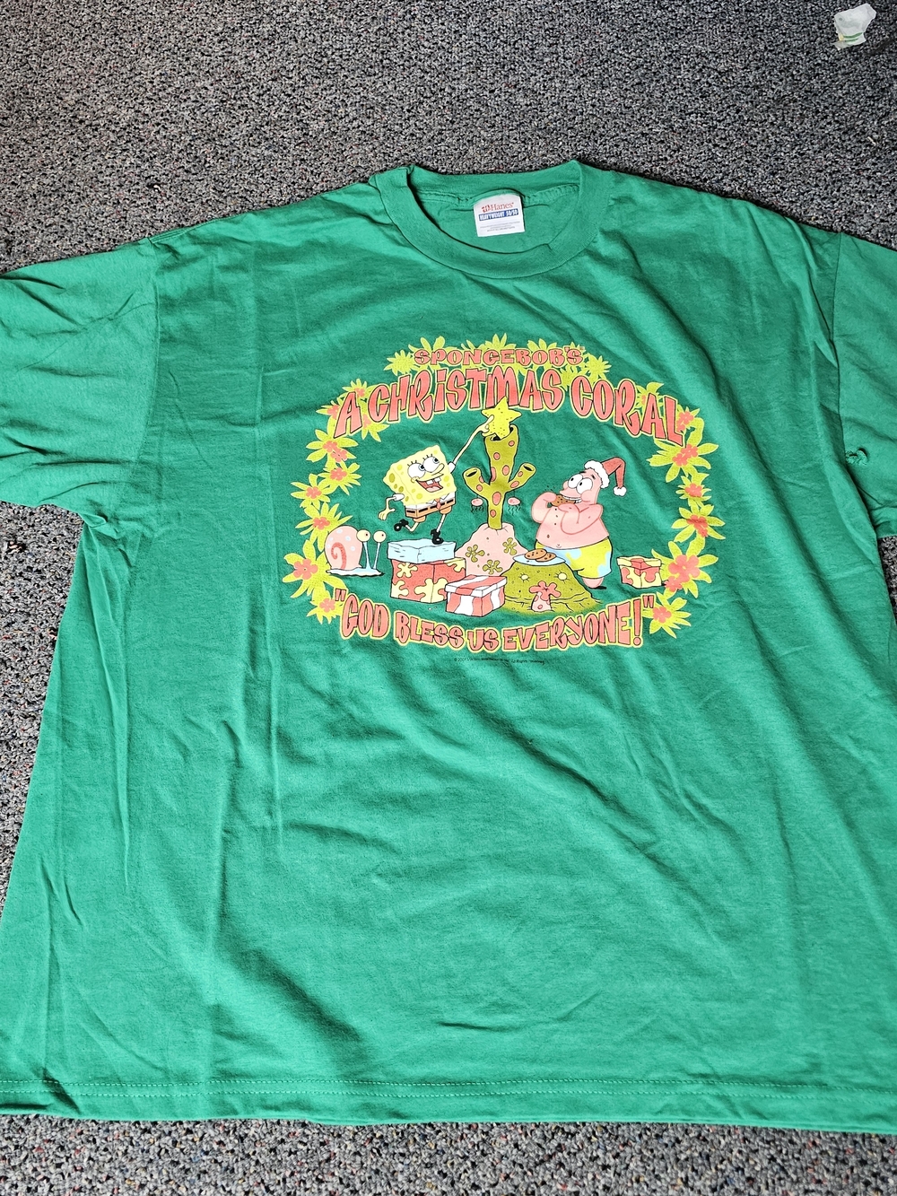 Dead Stock 2001 Sponge Bob A Christmas Coral T Shirt